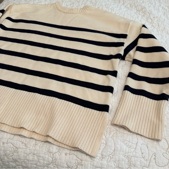 Zara Woman Striped Crew Neck Sweater - Picture 5 of 11